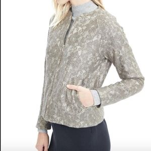 Banana Republic Gilded Foiled Lace Bomber Jacket